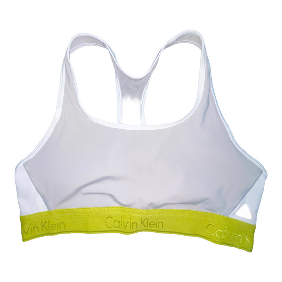 Calvin Klein Logo Spellout Colorblock Sports Bra S - Picture 1 of 5